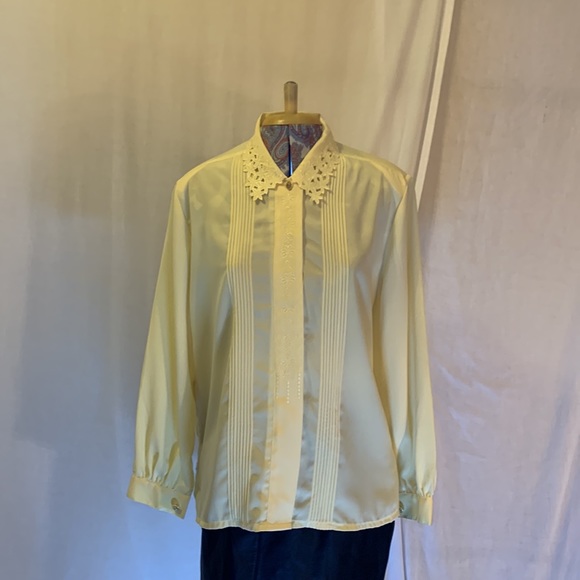 Gorgeous Vintage Tailored Yellow Button Sleeve large - Picture 3 of 14